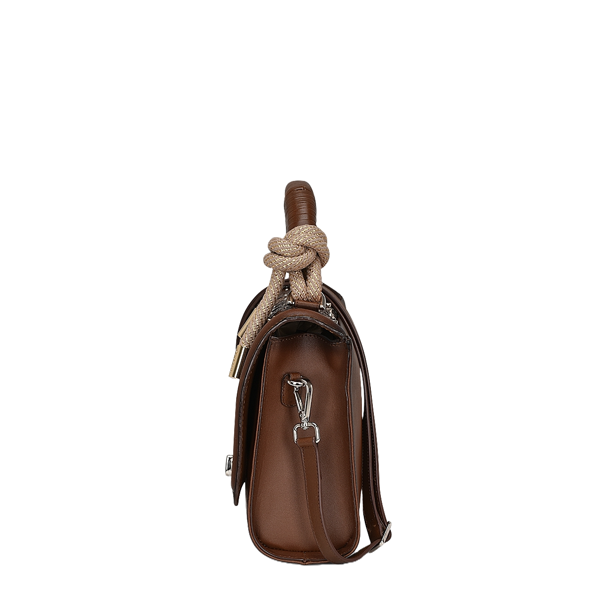 Cuadra Ladies Woven Crystalized Chocolate Brown Bag DU581