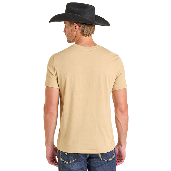 Rock & Roll Denim Men's Buffalo Graphic Tan T-Shirt BU21T07440