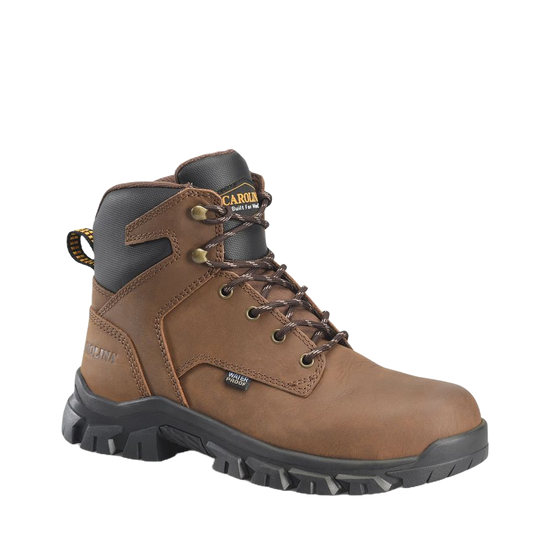 Carolina Men's Soft Toe Leather Dark Brown Work Boots CA3093
