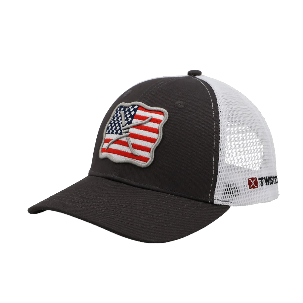 Twisted X Unisex Patriotic Grey Buckle Cap CAP0004