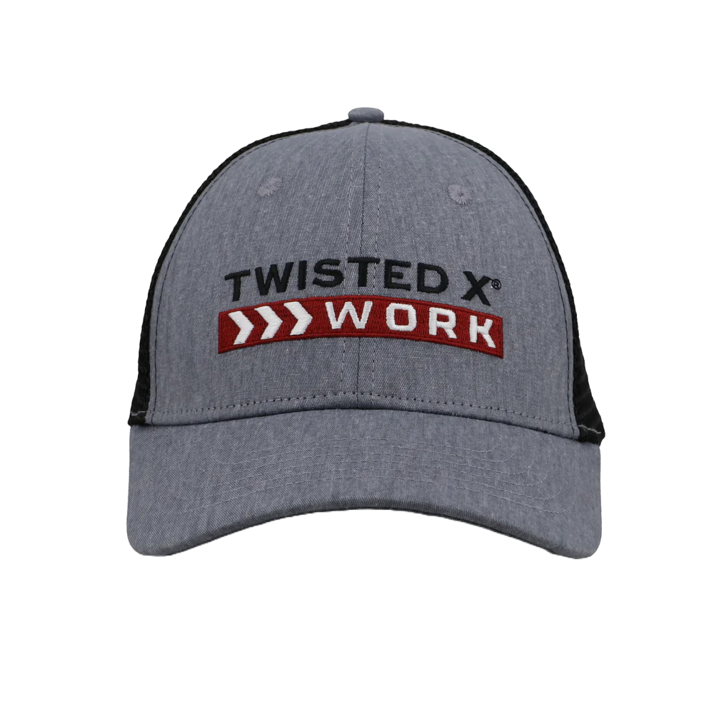 Twisted X Grey & Black Graphic Work Trucker Cap CAP0005