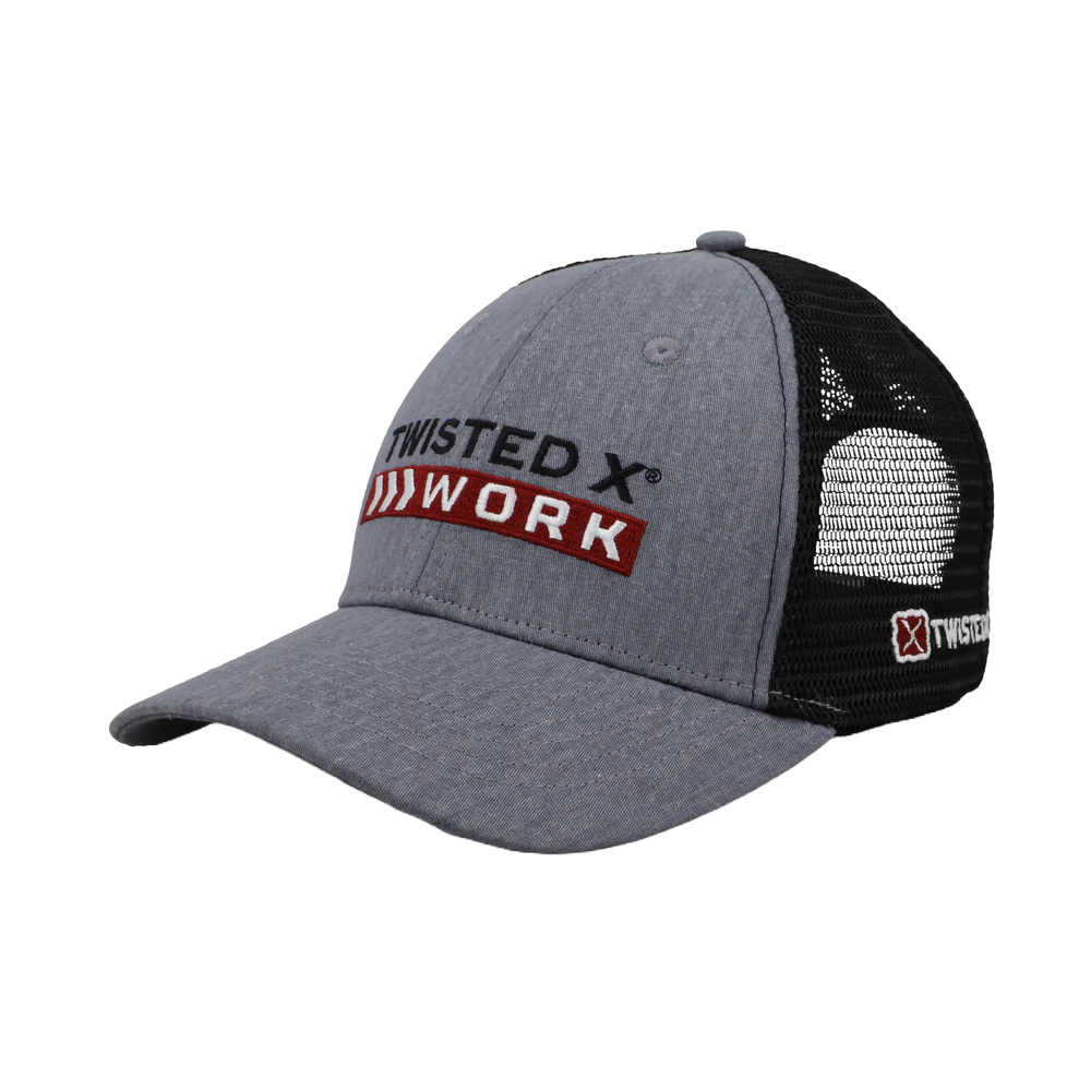 Twisted X Grey & Black Graphic Work Trucker Cap CAP0005