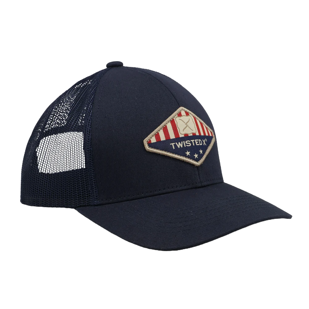 Twisted X Patriotic Graphic Navy Trucker Cap CAP0009