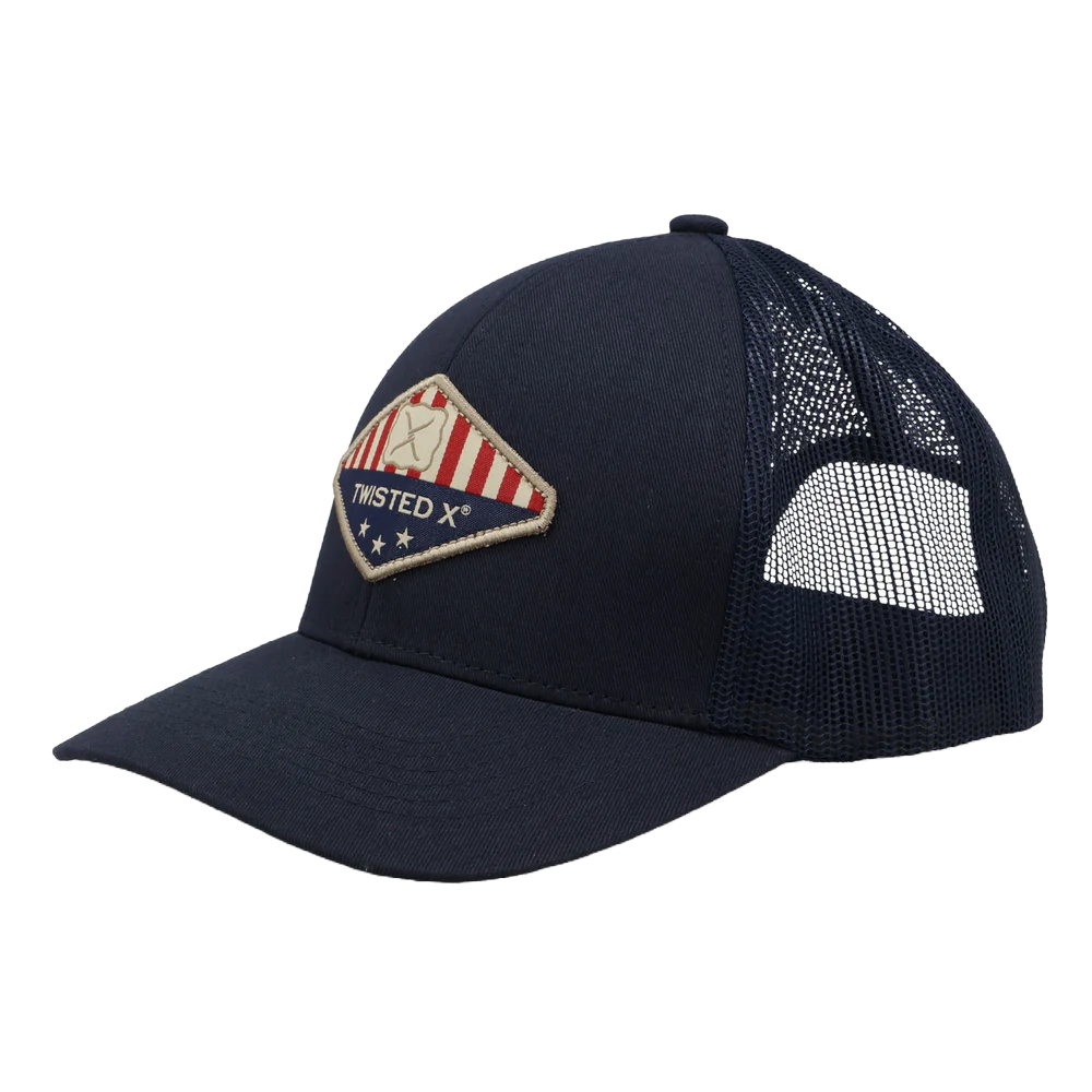 Twisted X Patriotic Graphic Navy Trucker Cap CAP0009