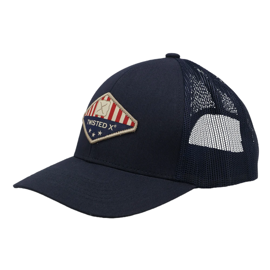 Twisted X Patriotic Graphic Navy Trucker Cap CAP0009