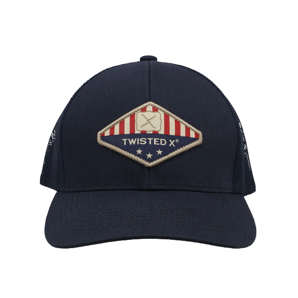 Twisted X Patriotic Graphic Navy Trucker Cap CAP0009