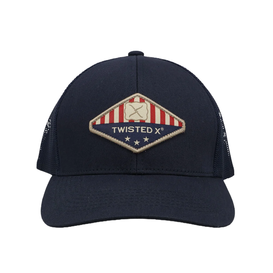 Twisted X Patriotic Graphic Navy Trucker Cap CAP0009