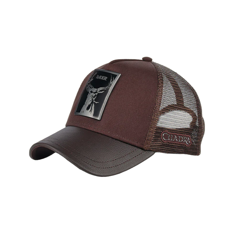 Cuadra Men's Deer Patch Chocolate Cap CC115