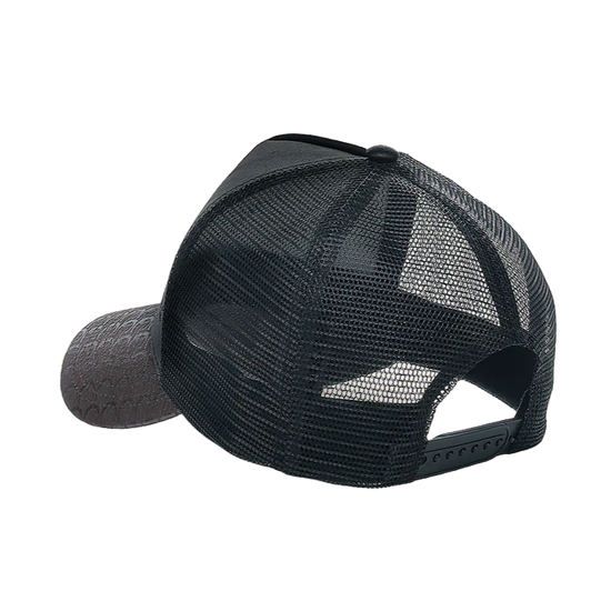 Cuadra Men's Logo Horse Patch Leather Chocolate Cap CC120