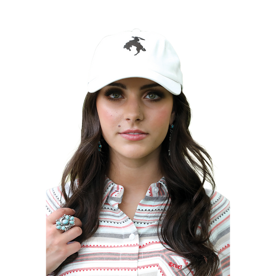 Cinch Ladies White Bucking Bronc Dad Hat CCC0039004