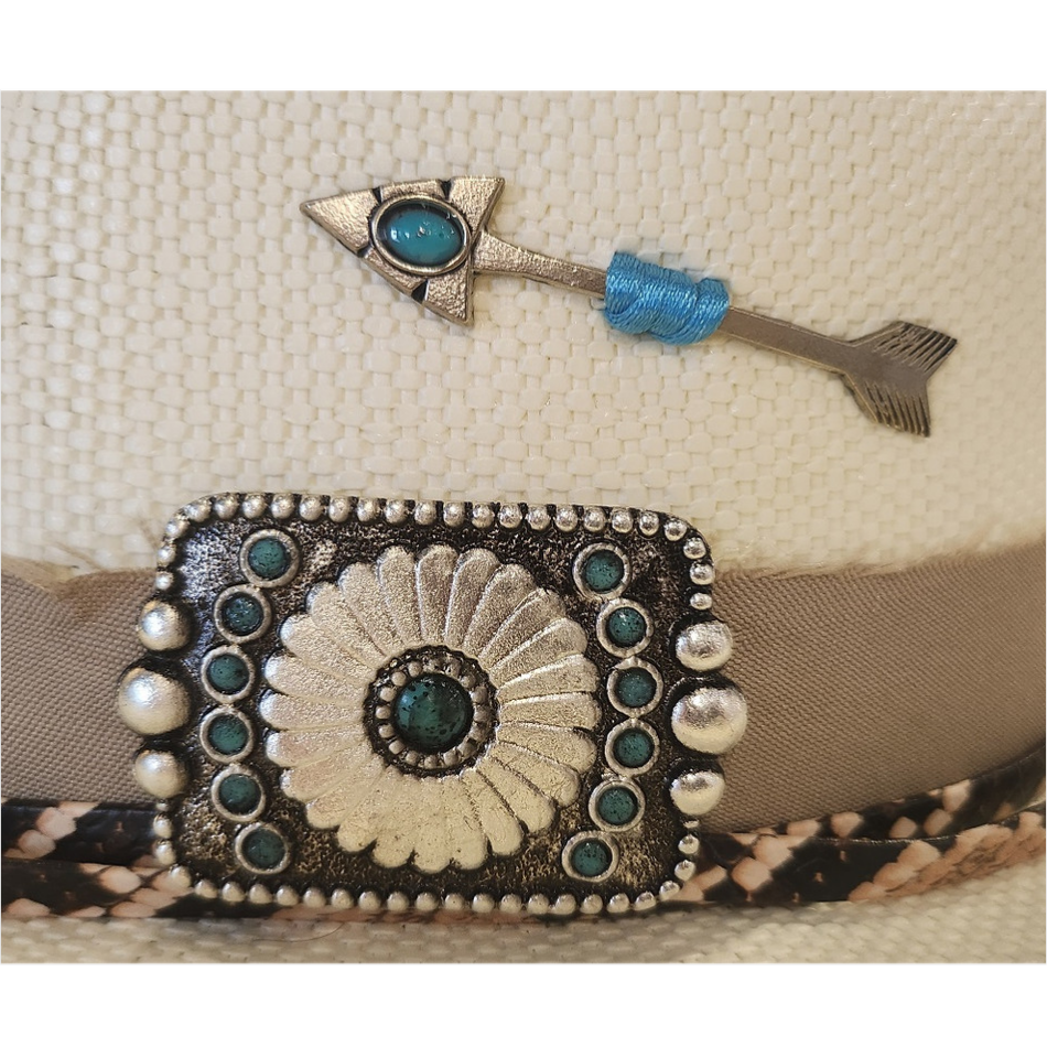 Charlie 1 Horse Ladies Spear Point Natural Straw Hat CSSPPO-034081 - Wild West Boot Store