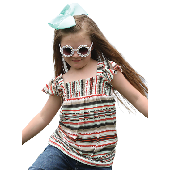 Cinch Youth Girl's Multicolor Striped Print Tank Top CTK8006001