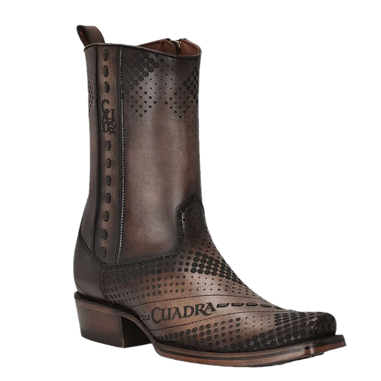 Cuadra Men's Laser Woven Narrow Square Toe CU817 Brown