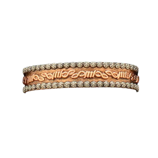 M&F Western Men's Silver Strike Barbwire Copper Cuff Bracelet D47811