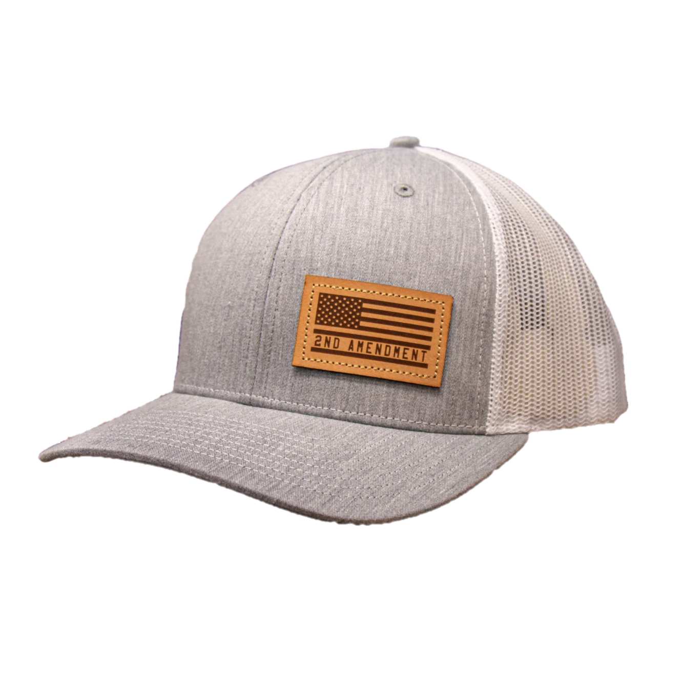 Dally Up American Flag 2nd Amendment Patch Grey & White Cap DALLY-430 - Wild West Boot Store