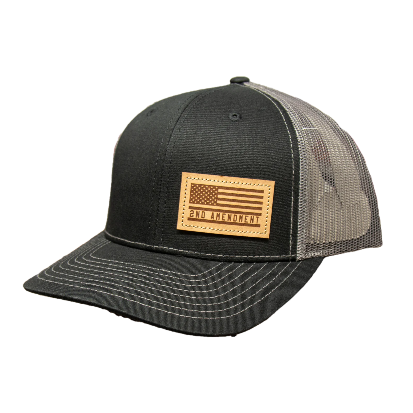 Dally Up American Flag 2nd Amendment Patch Black & Grey Cap DALLY-434