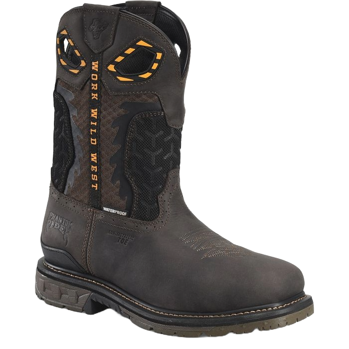 Phantom Rider by Double H Men's Crucible Safety Black Work Boot PH5020