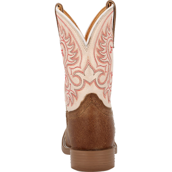 Durango Little Girl's Shyloh Metallic Peach & Tan Western Boot DBT0253C