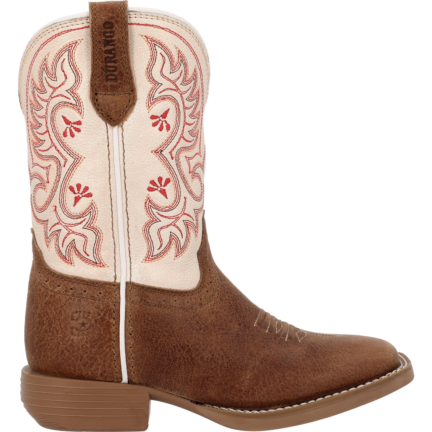 Durango Little Girl's Shyloh Metallic Peach & Tan Western Boot DBT0253C