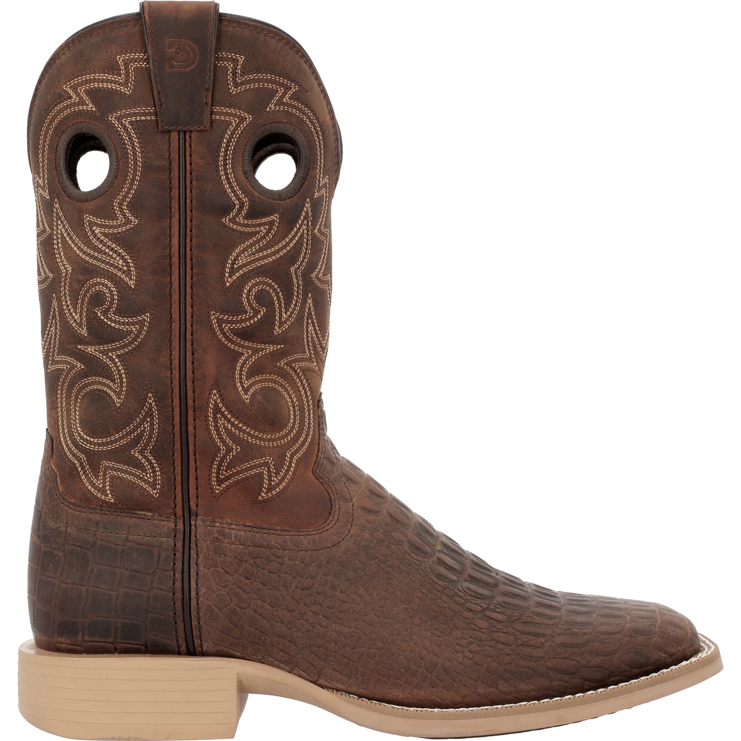 Durango Men's Shyloh Nicotine Croc Print 11" Western Boot DDB0530