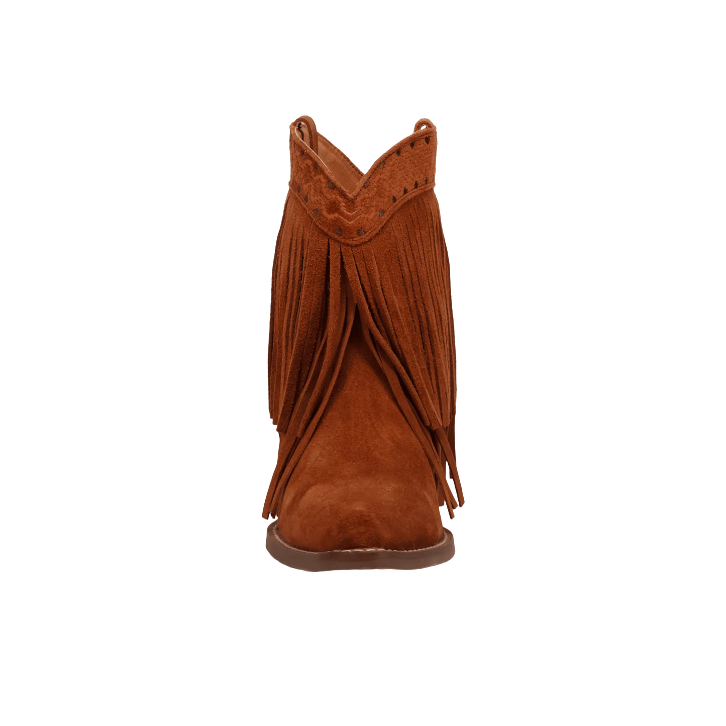 Dingo Ladies Tapadero Suede Fringe Brown Booties DI2181-BN