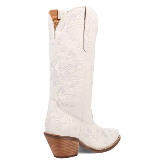 Dingo Ladies Love Bug White Leather Boots DI2182-WH