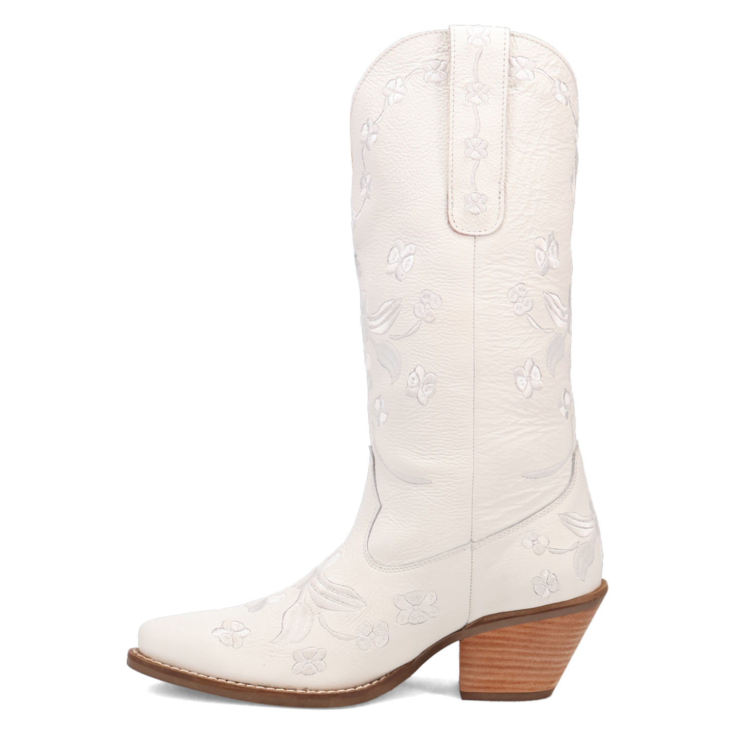 Dingo Ladies Love Bug White Leather Boots DI2182-WH