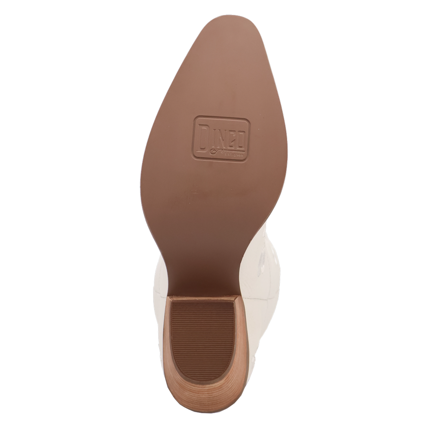 Dingo Ladies Love Bug White Leather Boots DI2182-WH