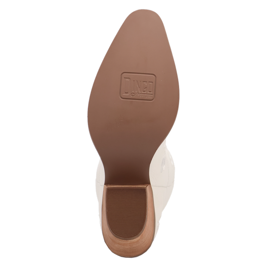 Dingo Ladies Love Bug White Leather Boots DI2182-WH