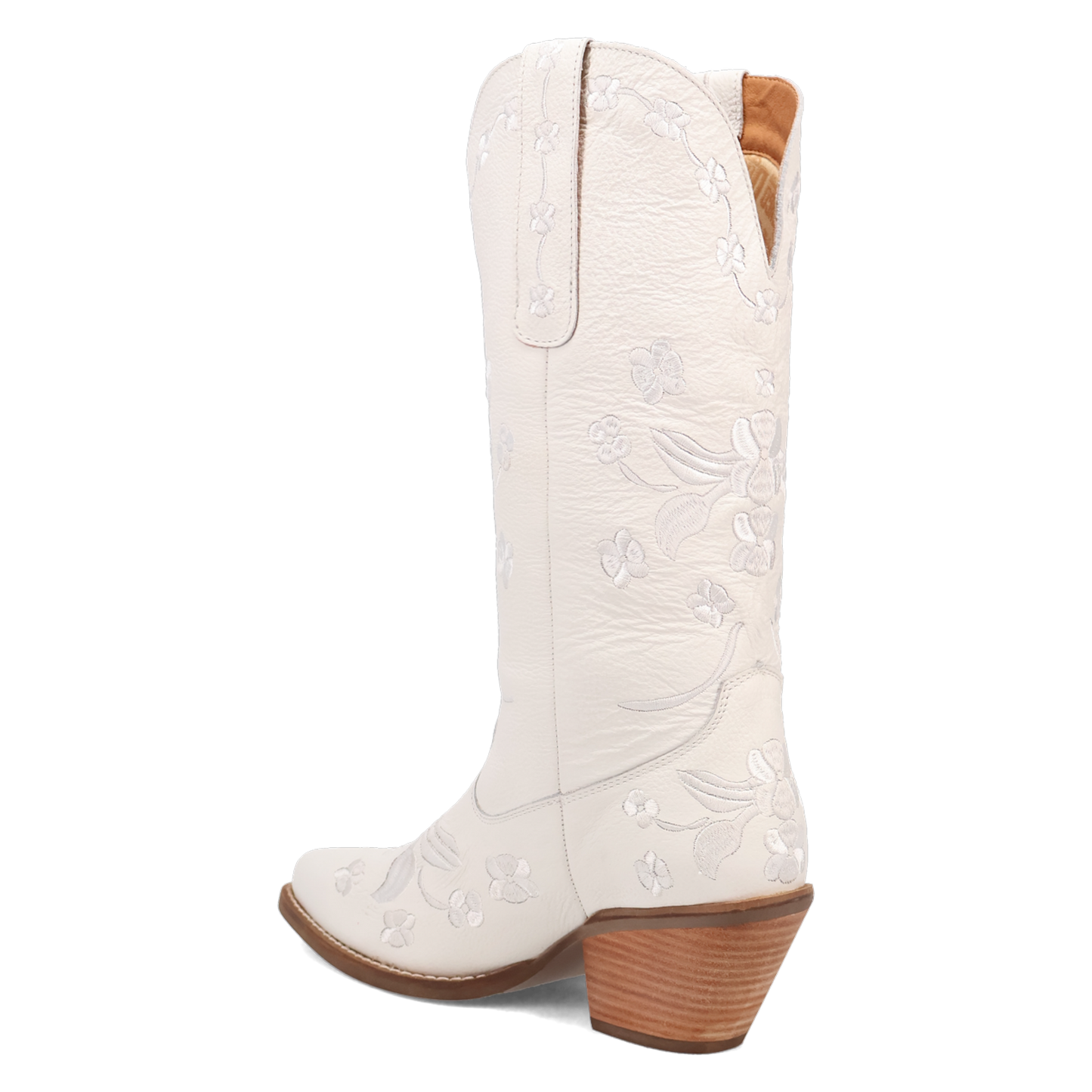 Dingo Ladies Love Bug White Leather Boots DI2182-WH