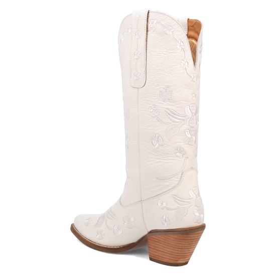 Dingo Ladies Love Bug White Leather Boots DI2182-WH