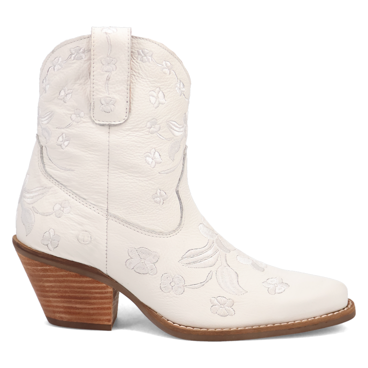 Dingo Ladies Sweetheart White Leather Booties DI2183-WH