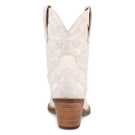 Dingo Ladies Sweetheart White Leather Booties DI2183-WH