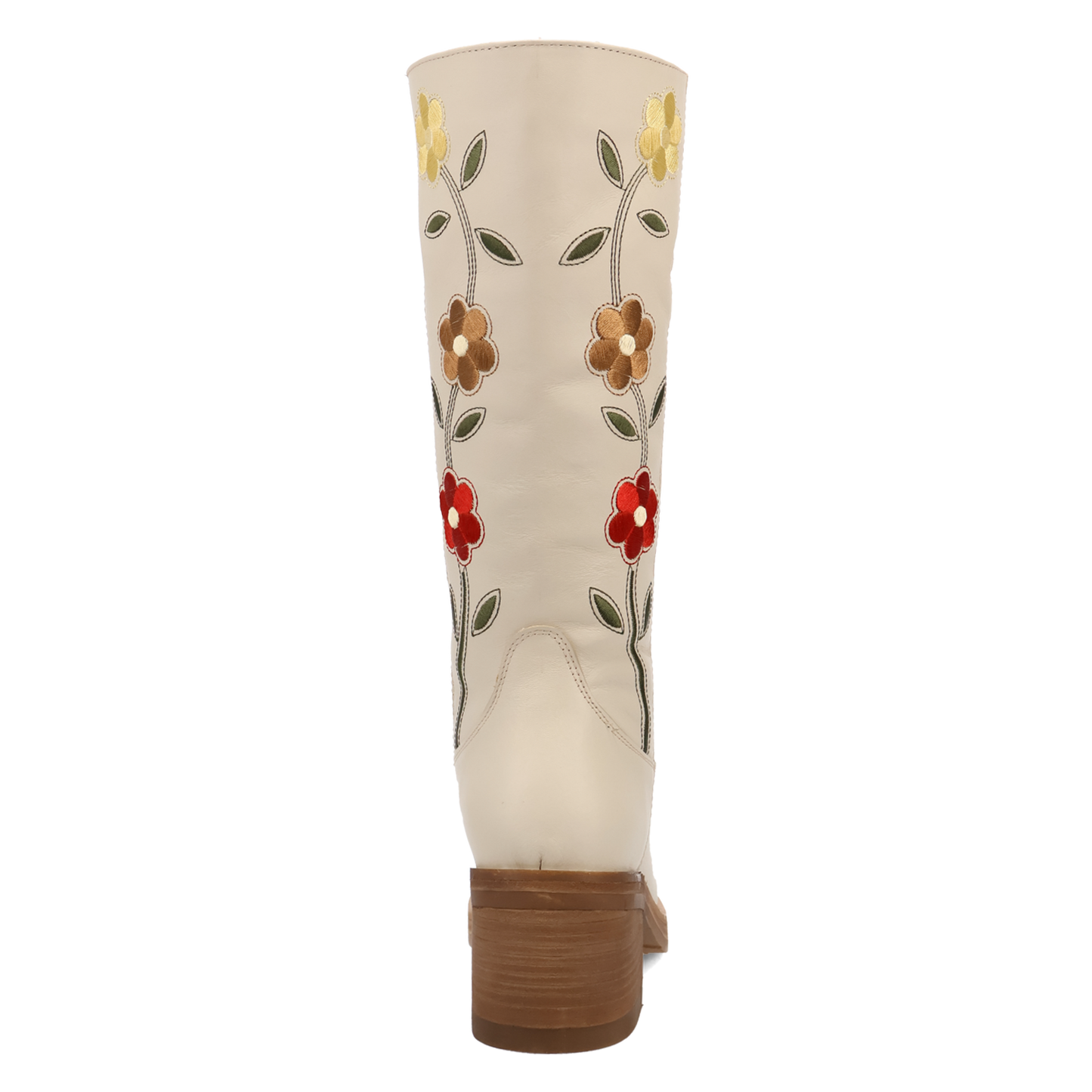 Dingo Ladies Bloom White Round Toe Leather Boot DI2378-WH