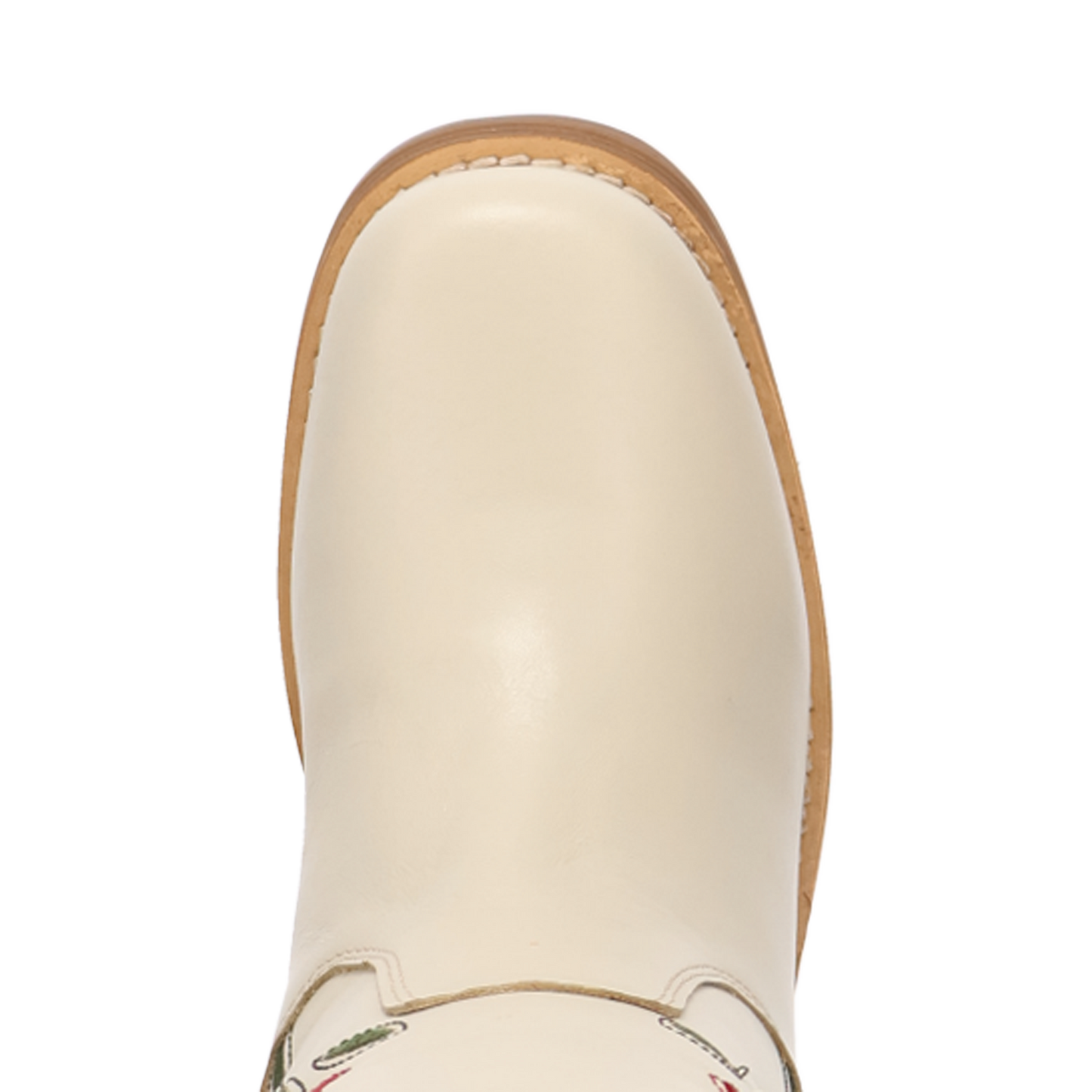 Dingo Ladies Bloom White Round Toe Leather Boot DI2378-WH
