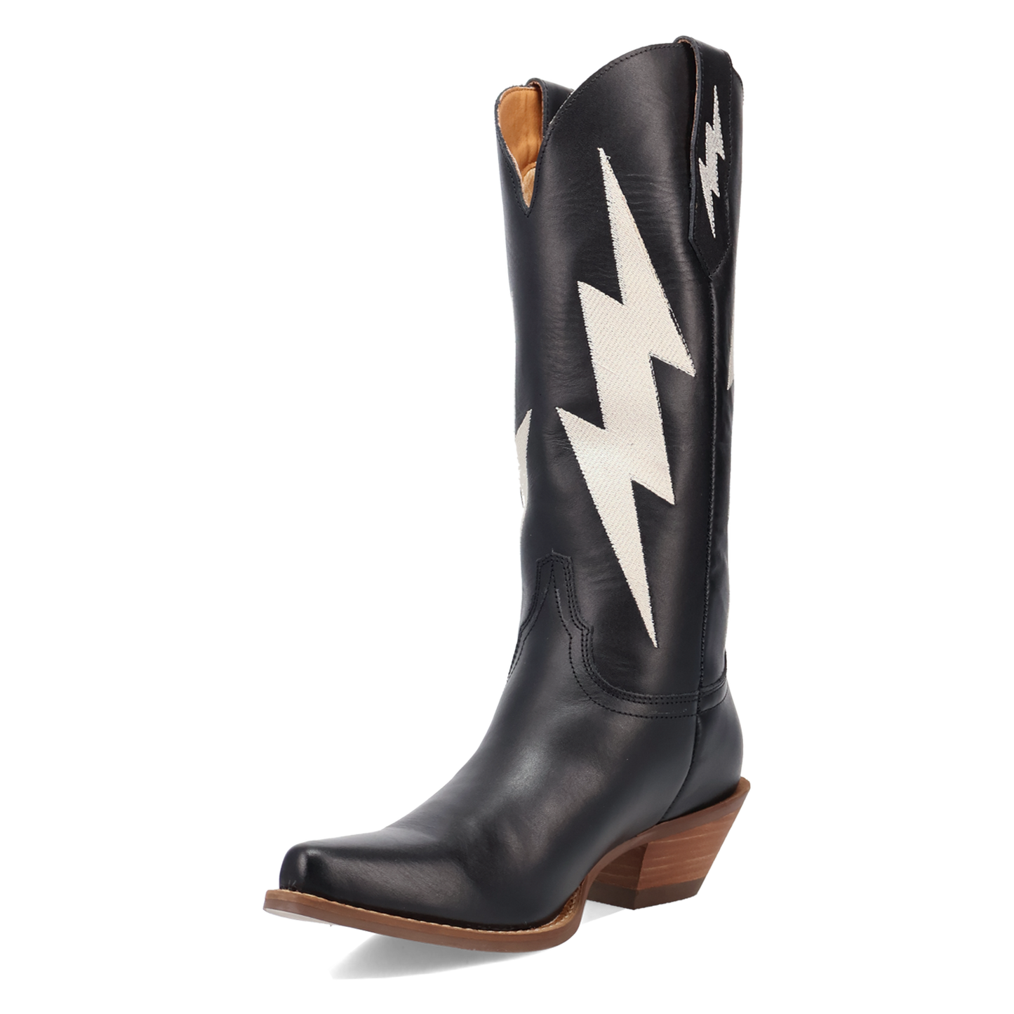 Dingo Ladies Black Thunderbolt Snip Toe Leather Boot DI2384-BK