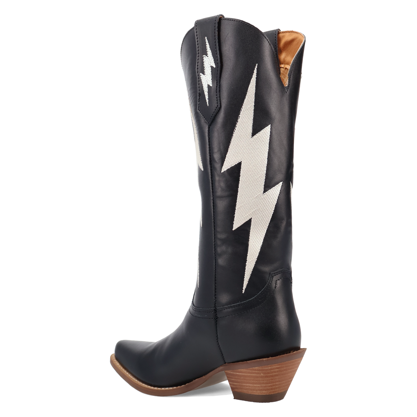 Dingo Ladies Black Thunderbolt Snip Toe Leather Boot DI2384-BK