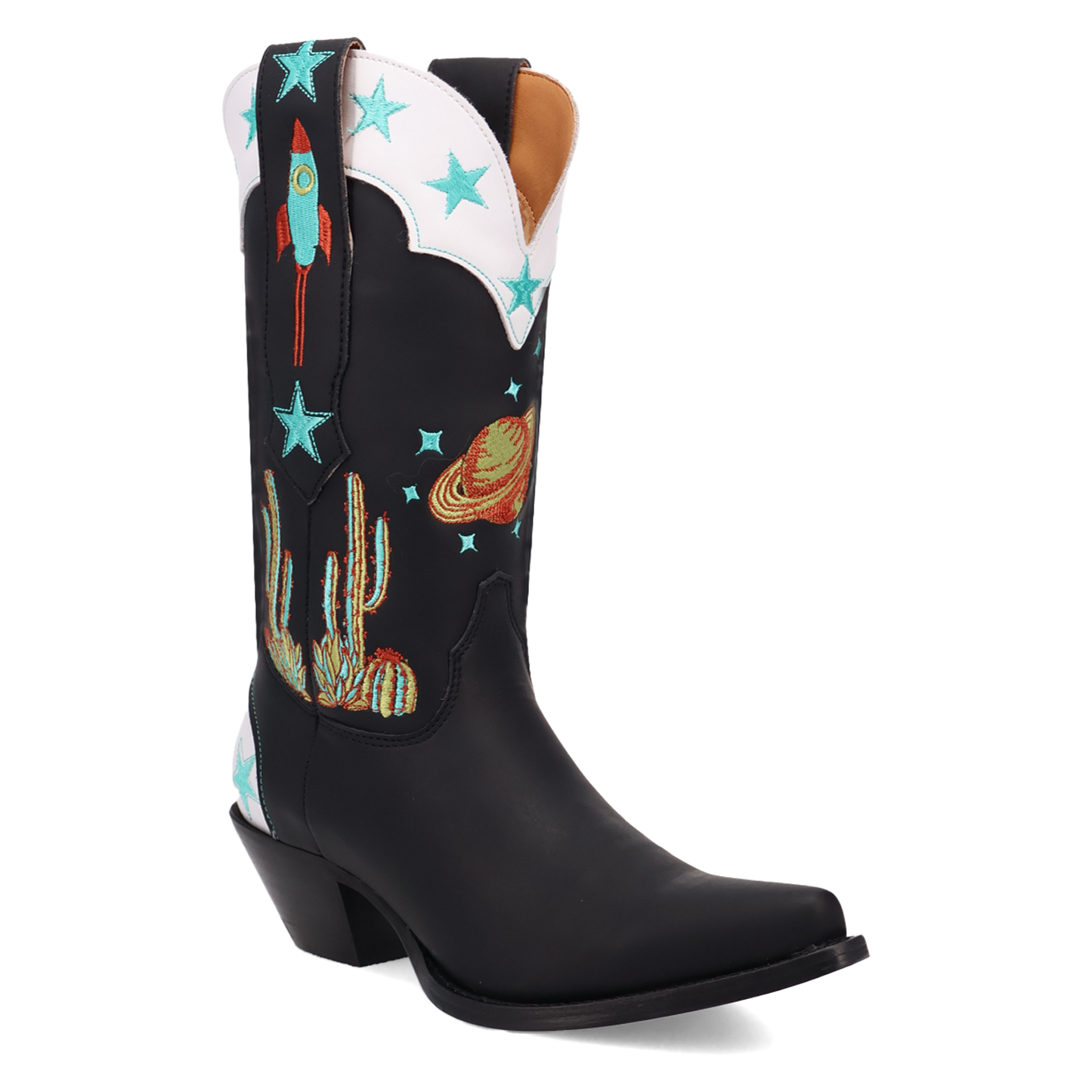 Dingo Ladies Space Cowgirl Black Leather Western Boot DI2396-BK