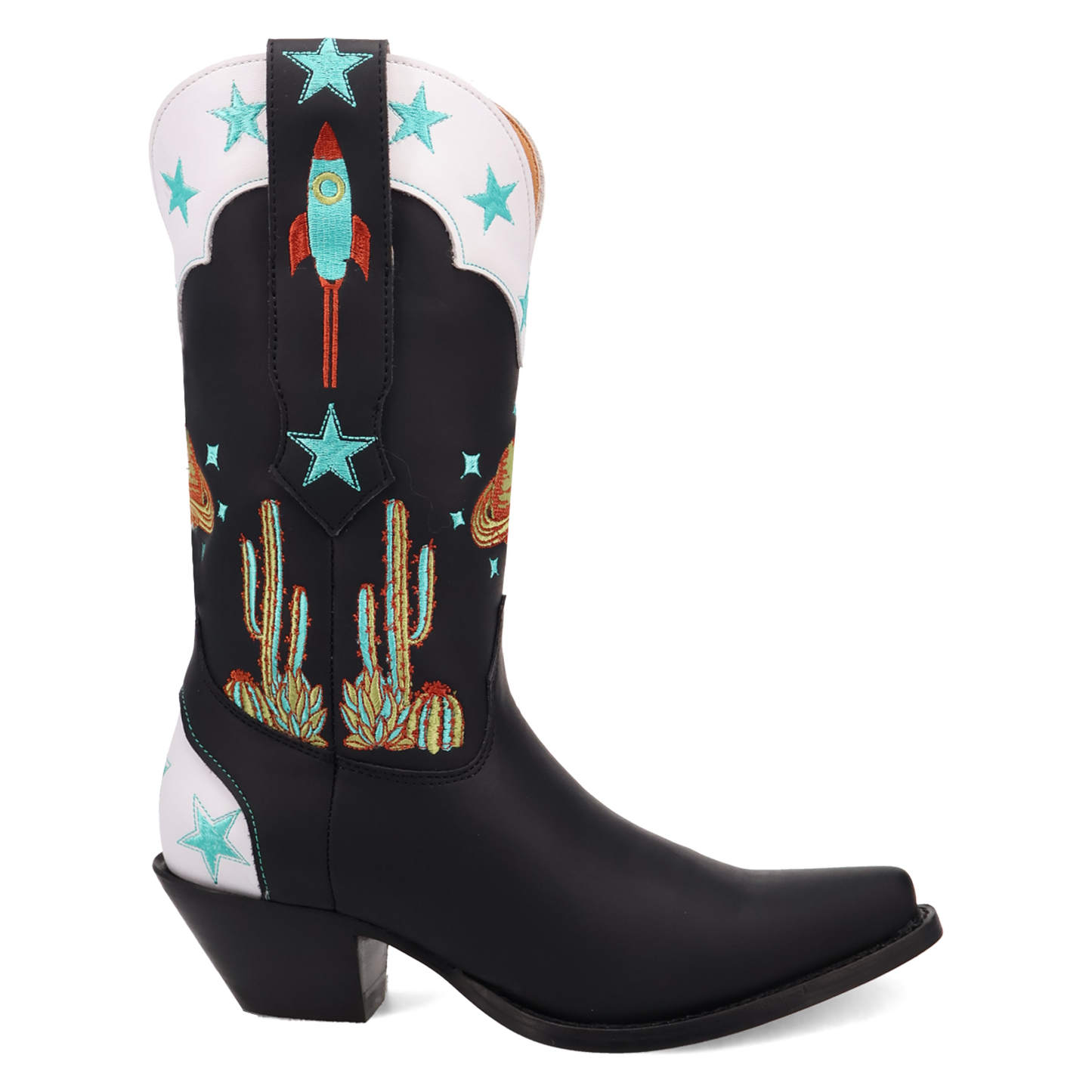 Dingo Ladies Space Cowgirl Black Leather Western Boot DI2396-BK