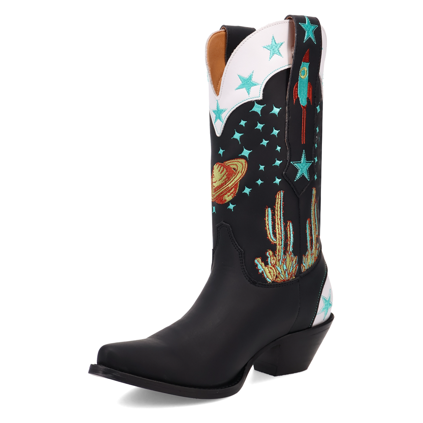 Dingo Ladies Space Cowgirl Black Leather Western Boot DI2396-BK