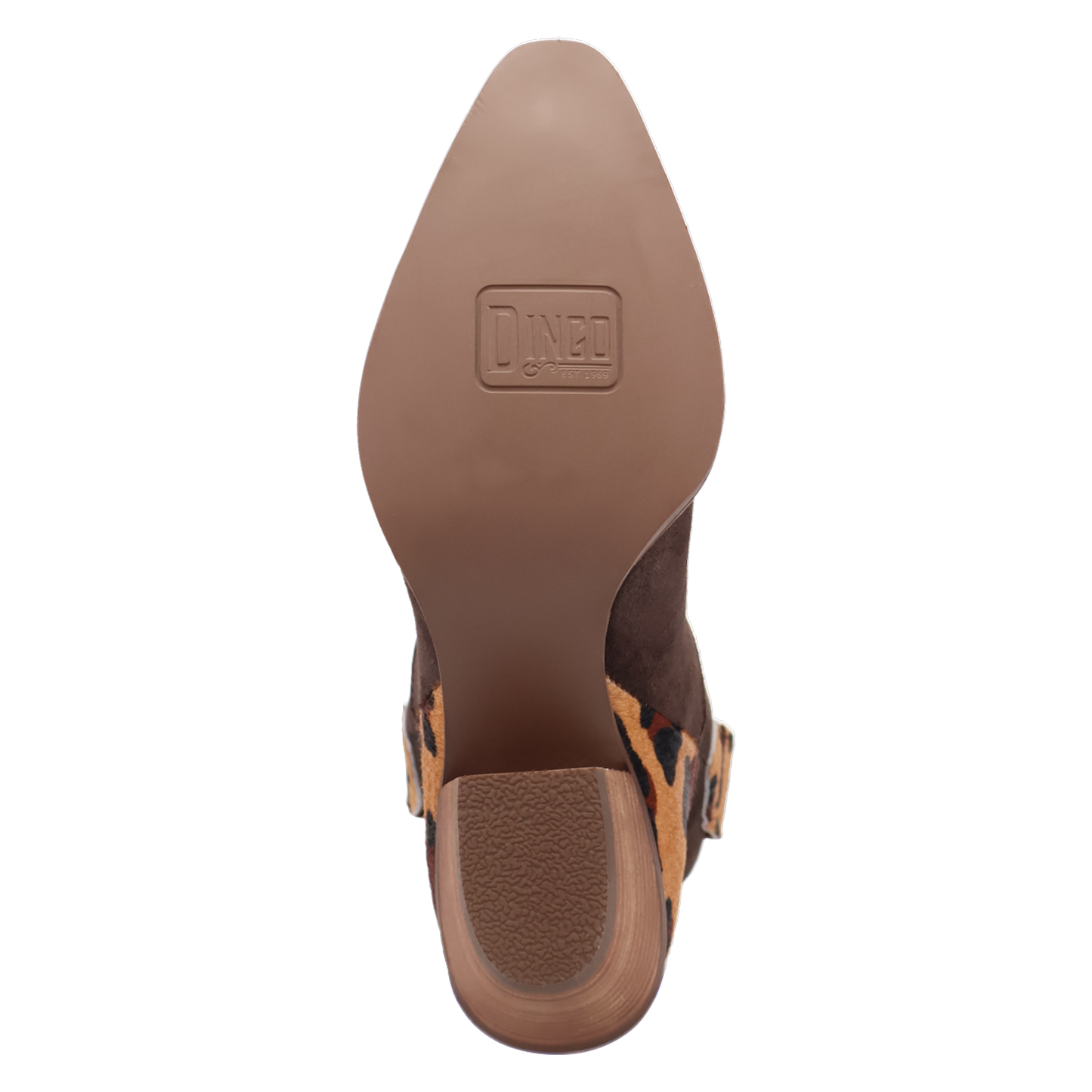 Dingo Ladies Texas Charm Brown Suede Leather Snip Toe Bootie DI2399-BN