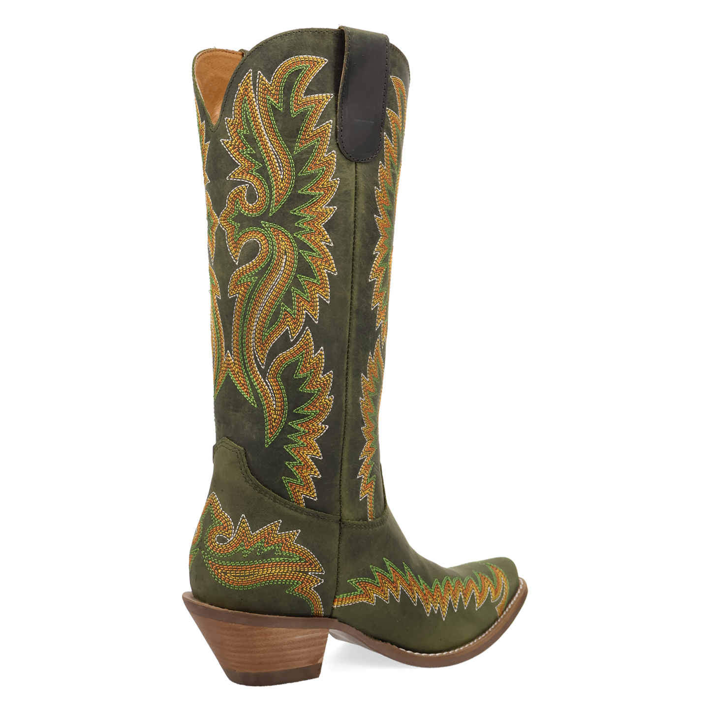 Dingo Ladies Lantana Olive Green Leather Western Boot DI2455-GN2
