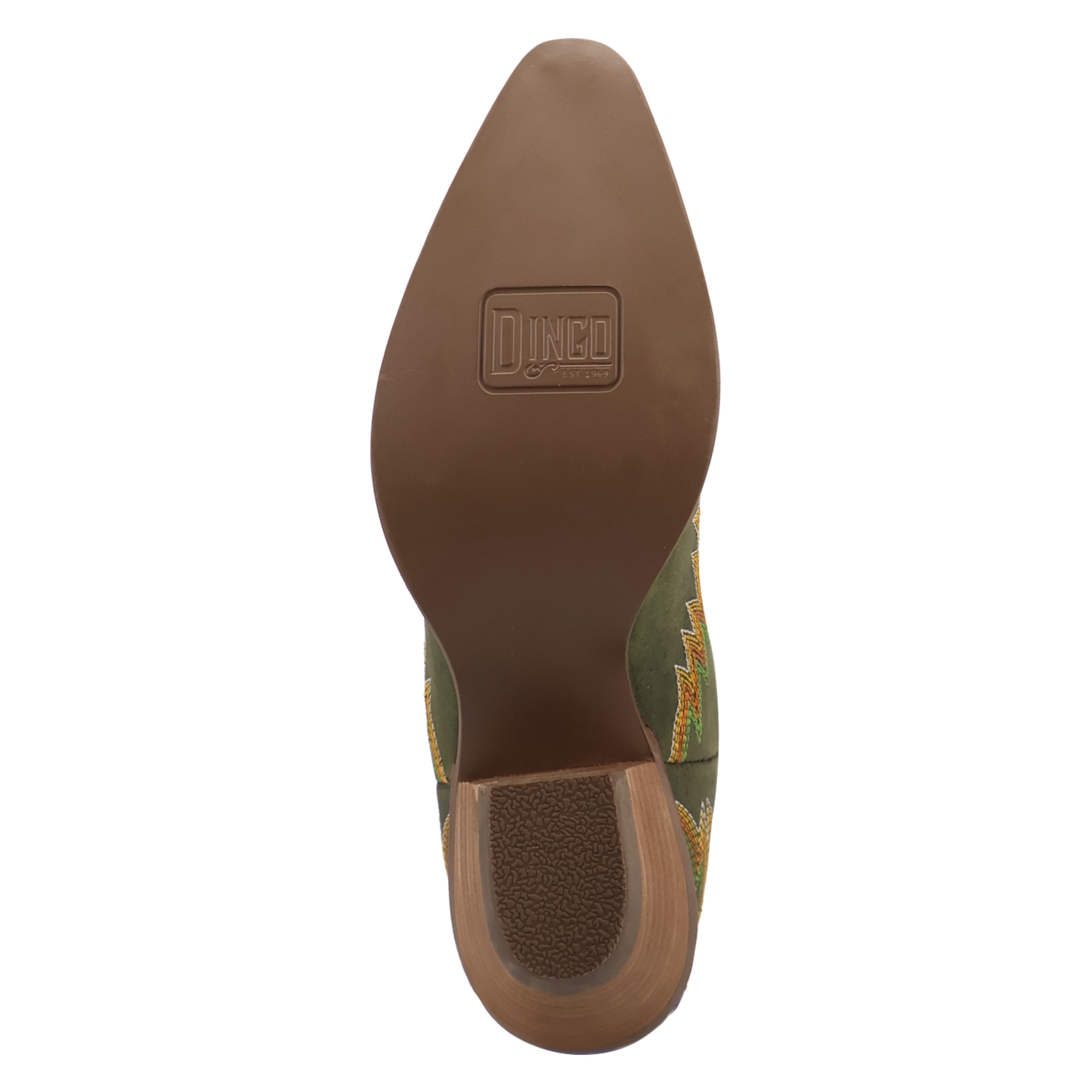 Dingo Ladies Lantana Olive Green Leather Western Boot DI2455-GN2