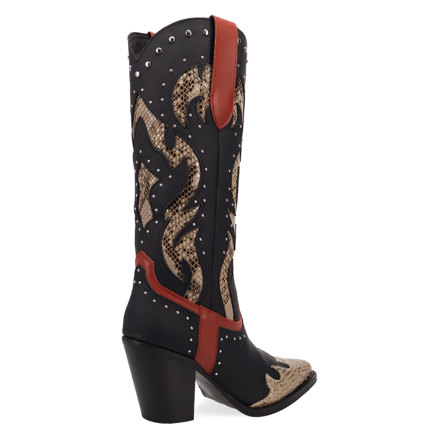 Dingo Ladies Untamed Black Snake Print Leather Boot DI2463-BK