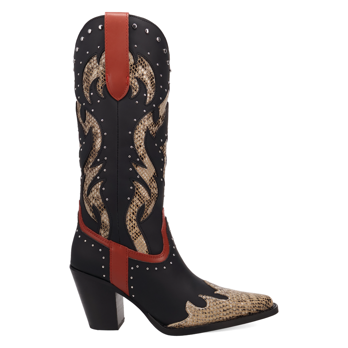 Dingo Ladies Untamed Black Snake Print Leather Boot DI2463-BK
