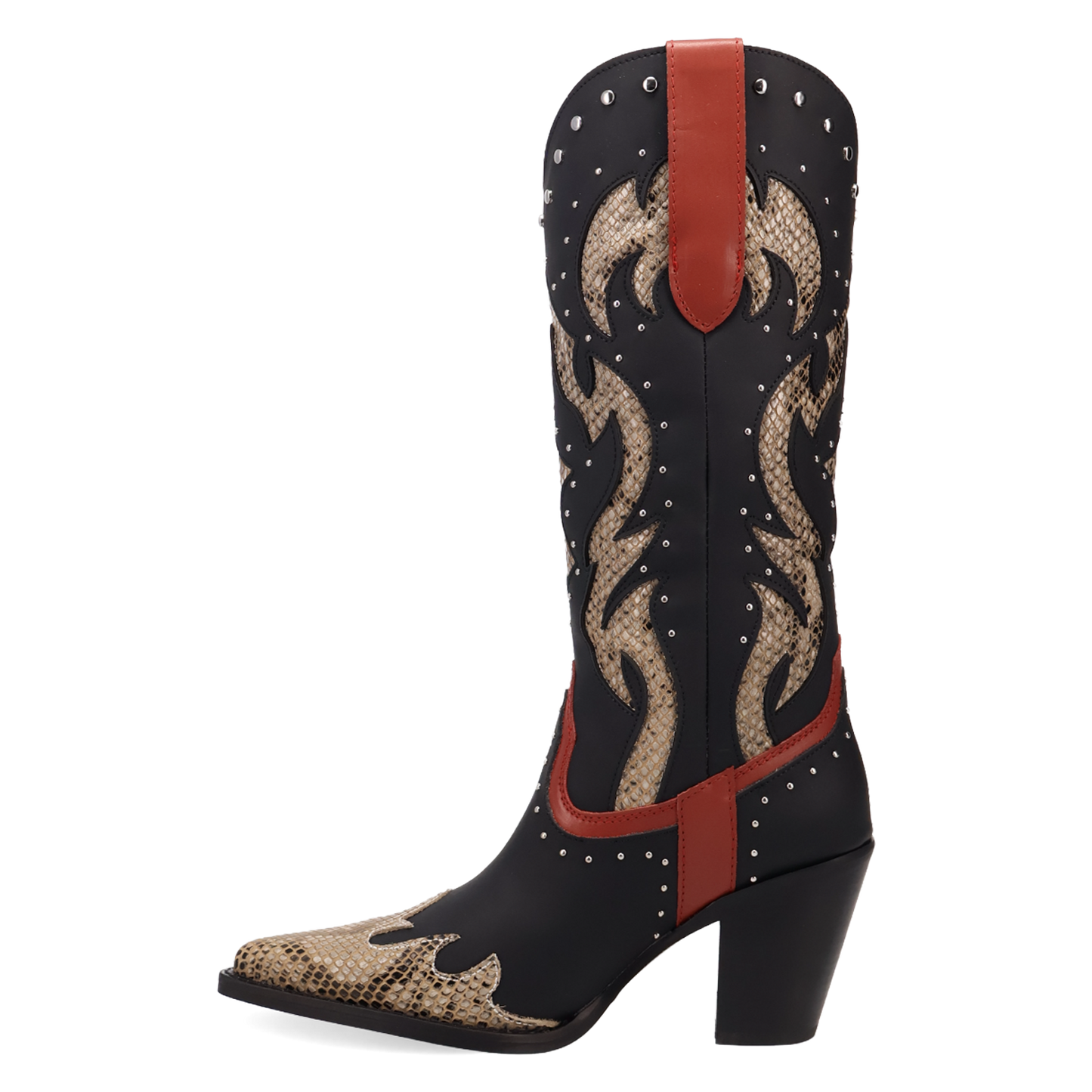 Dingo Ladies Untamed Black Snake Print Leather Boot DI2463-BK