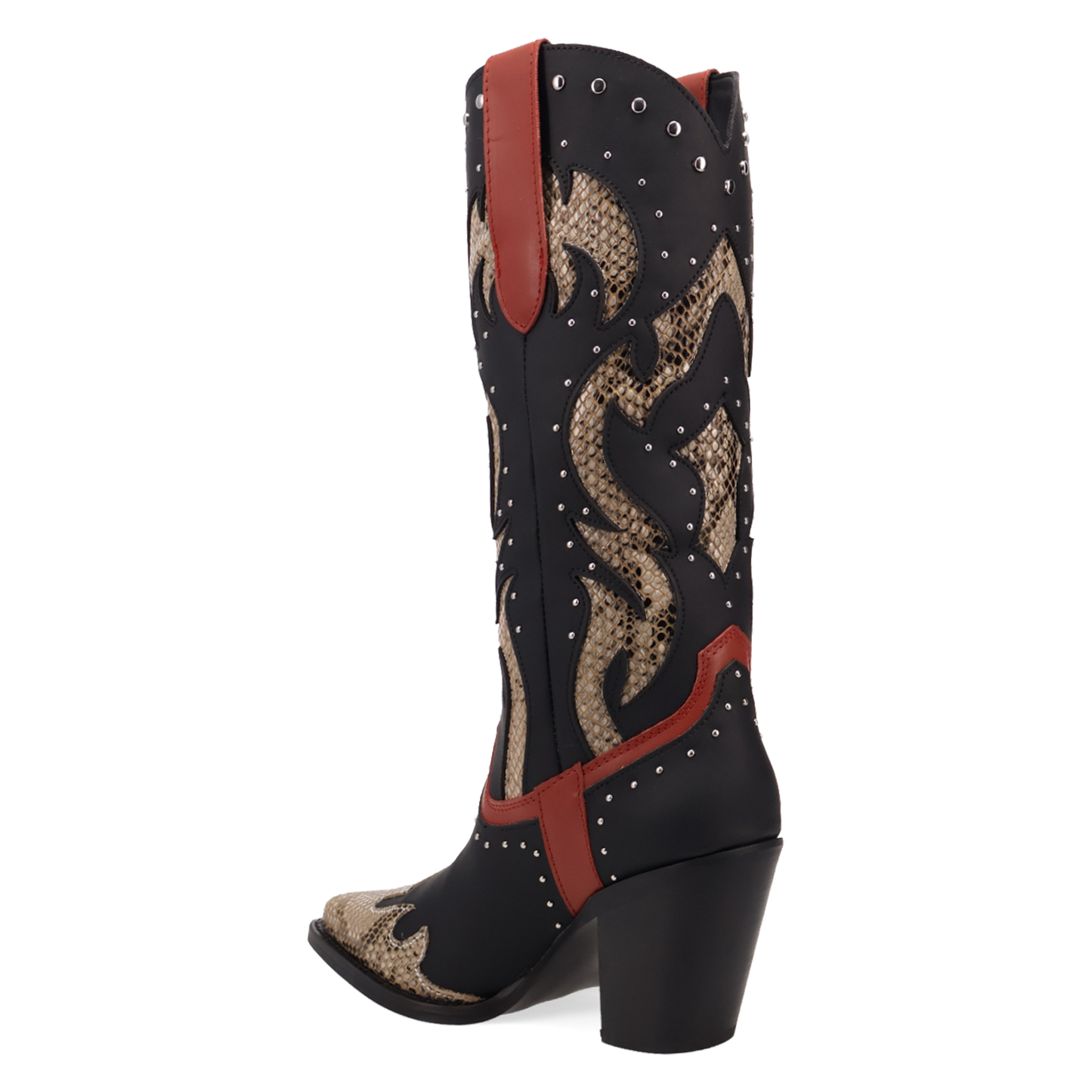 Dingo Ladies Untamed Black Snake Print Leather Boot DI2463-BK