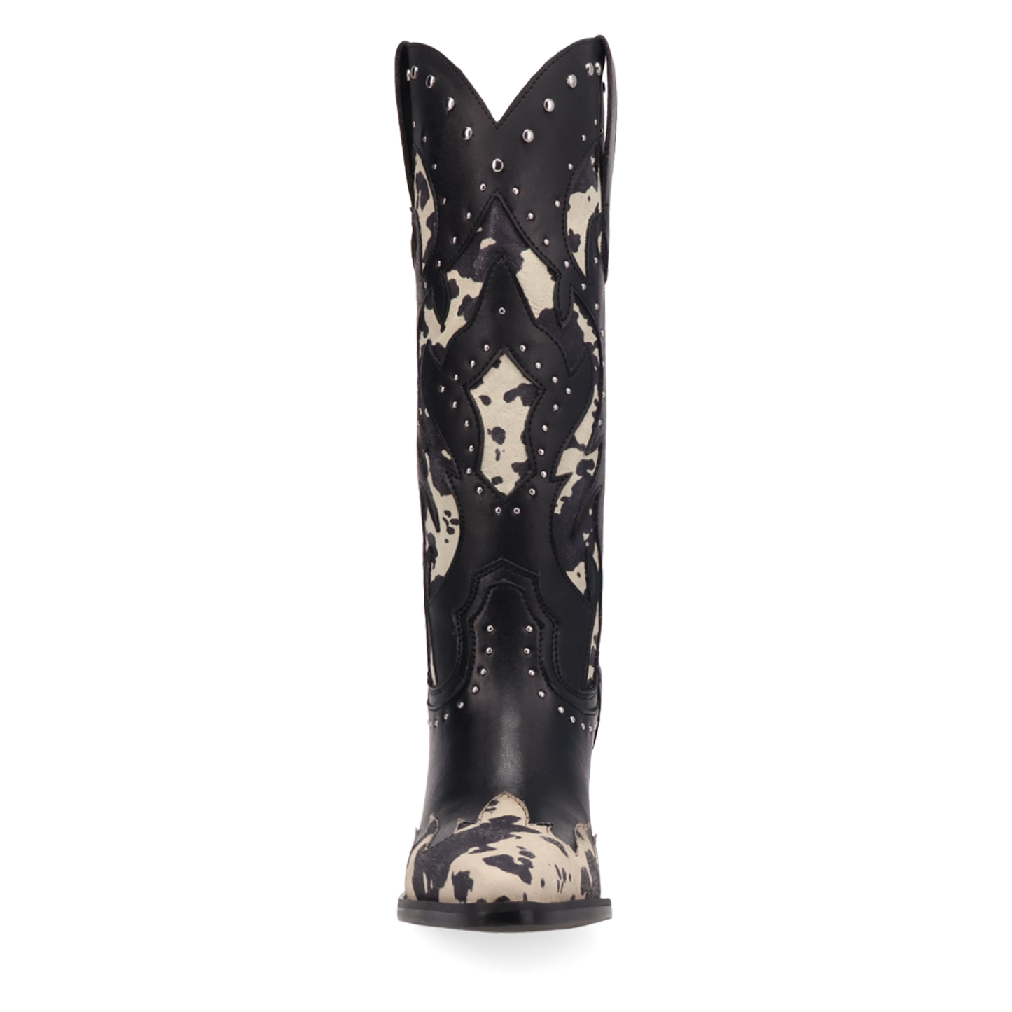Dingo Ladies Untamed Black Cow Print Leather Boot DI2463-MU15
