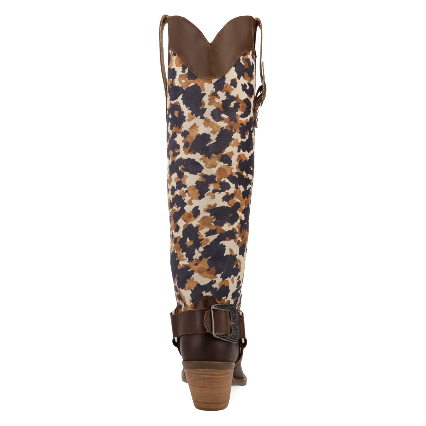 Dingo Ladies City Slicker Brown Leopard Tall Leather Western Boot DI2491-BN