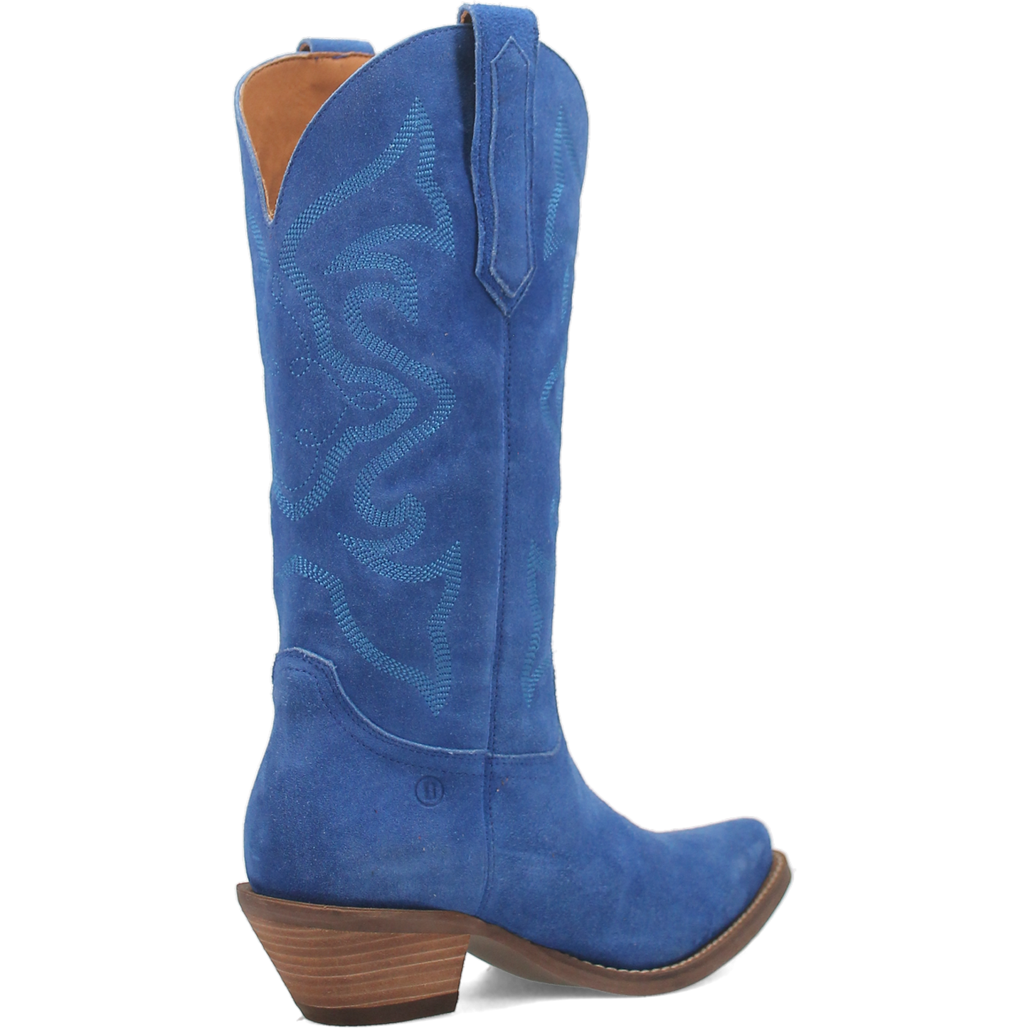 Dingo Ladies Out West Blue Suede Leather Snip Toe Boot DI920-BL